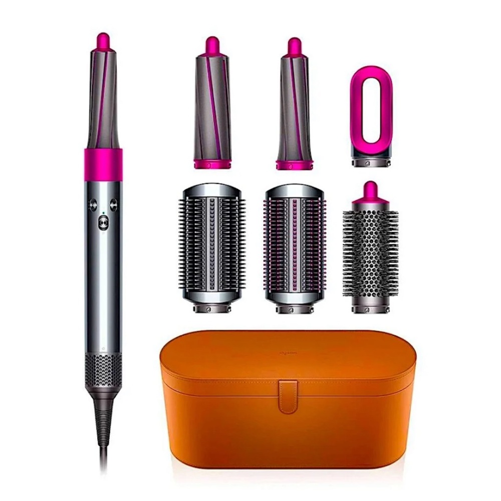 Dyson Airwrap in nickel and fuchsia